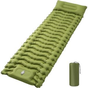 NEW Army Green self Inflating Sleeping pad with bag for camping